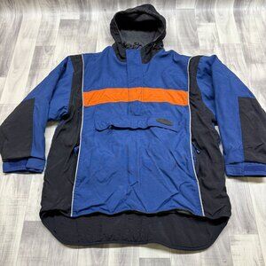 ✅Mens M Structure Sport Pullover Jacket Hooded Ski Snowboard Anorak Navy/Black